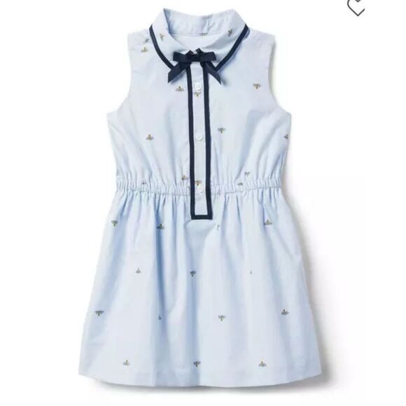 Janie and Jack Other - Janie and Jack sky blue bee print shirt dress 7